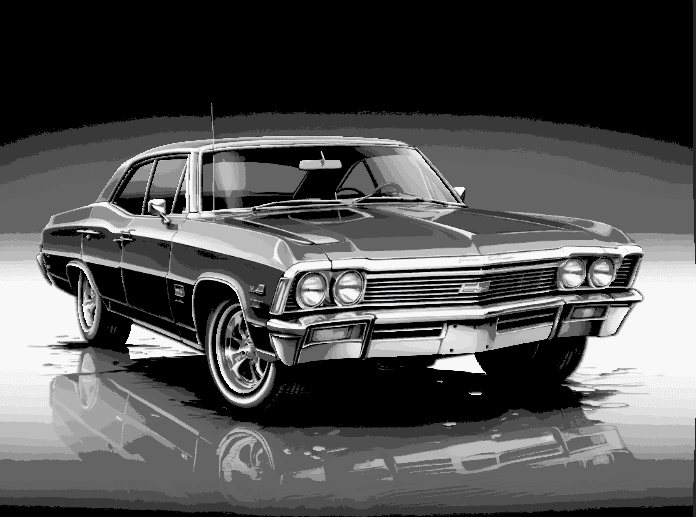 Hueforge Fan Art - Movie Car Series - 1967 Chevy Impala 4 door - Supernatural TV series 3d model