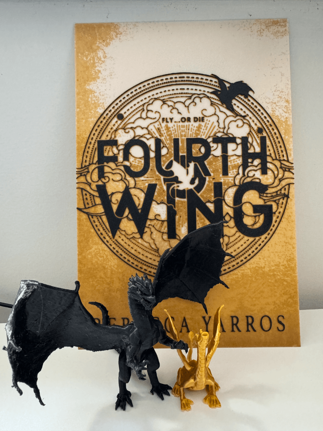 Fourth Wing (Book Cover) - Hueforge Print and Lithophane 3d model