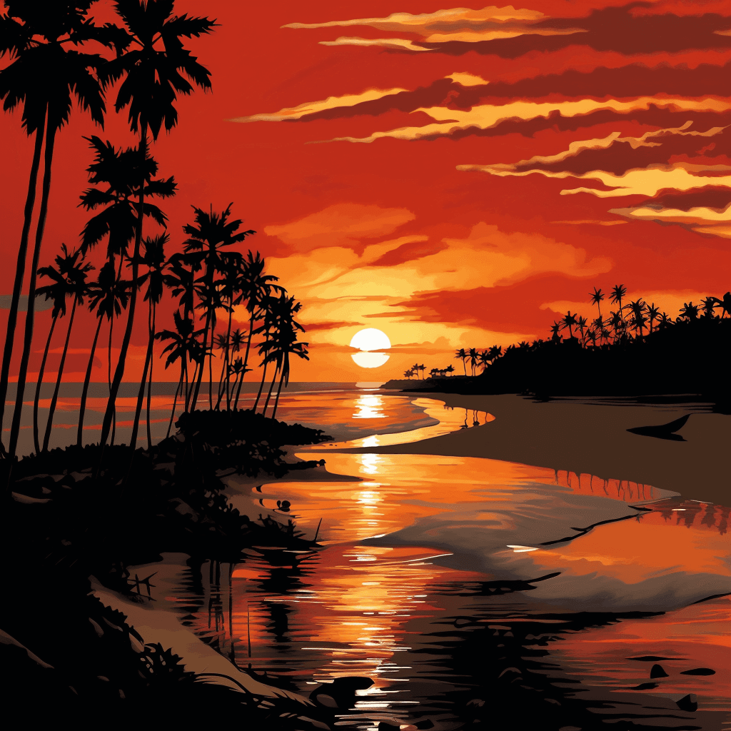 Hueforge Tropical Sunset 3d model