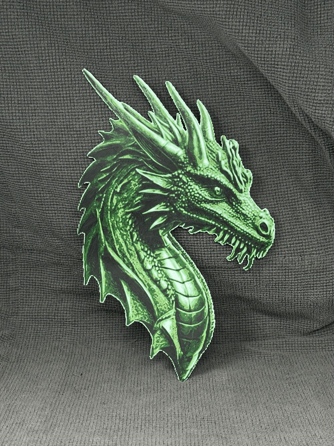 Green Dragon Head (Hueforge) 3d model