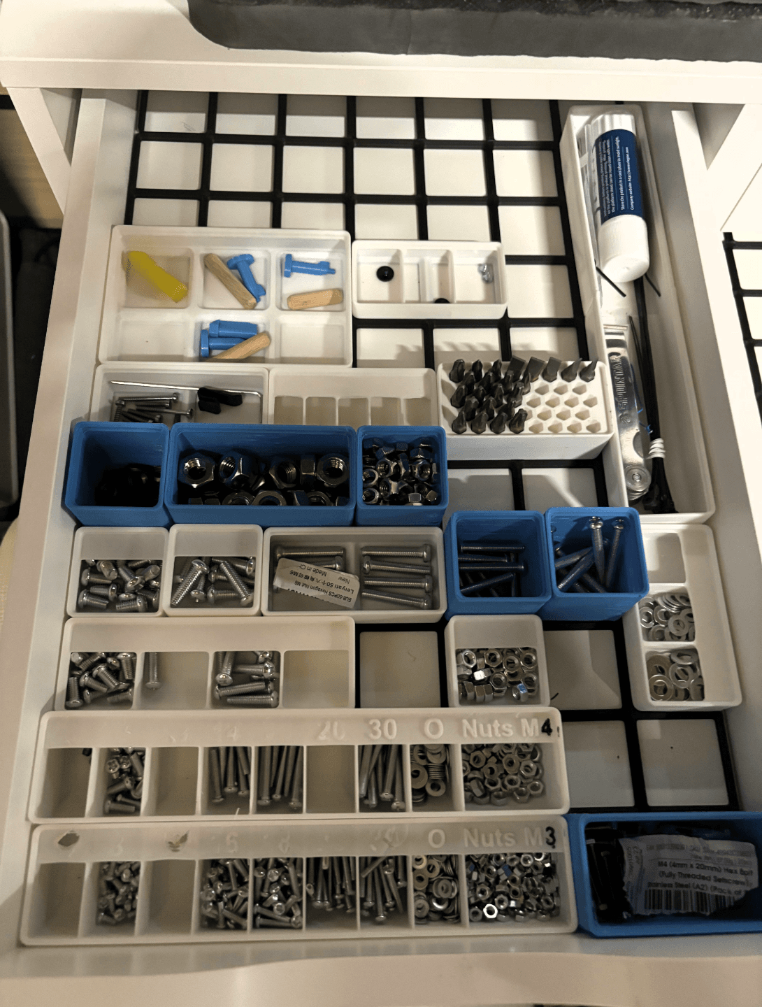Ikea Alex Gridfinity base slim (36cm) drawer. 3d model