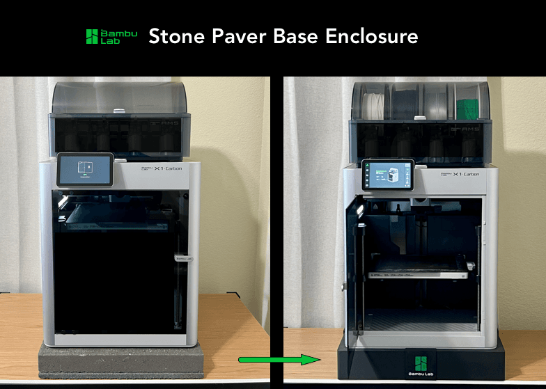 Custom Enclosure for Bambu Printers with Paver Base 3d model