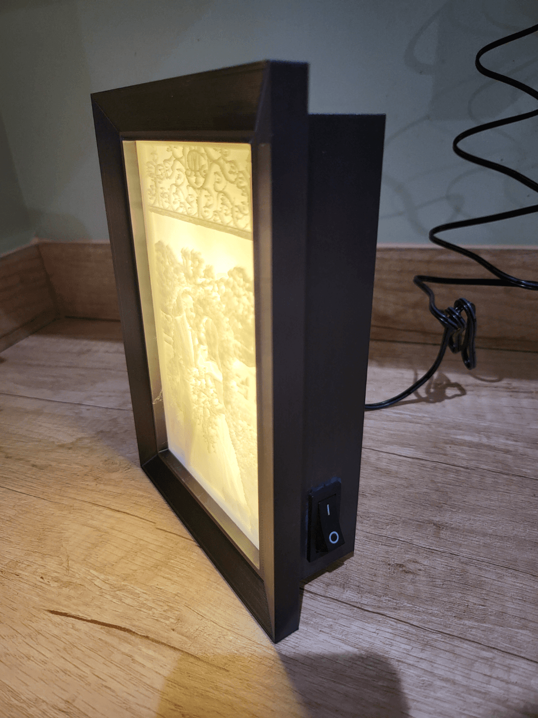 Lithophane Light Box Photo Frame 3d model
