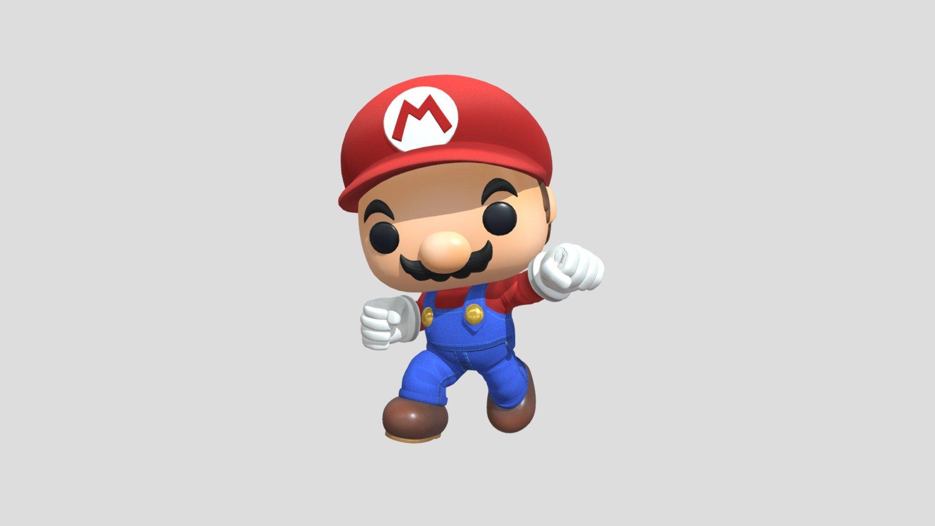 Mario Funko Pop Bros 3d model