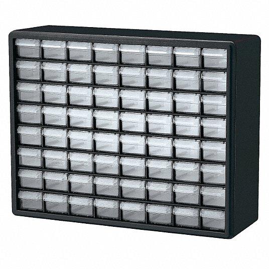 AKRO-MILS Drawer Bin Cabinet: 20 in x 6 1/2 in x 15 3/4 in, 64 Drawers, Stackable, Polystyrene 3d model