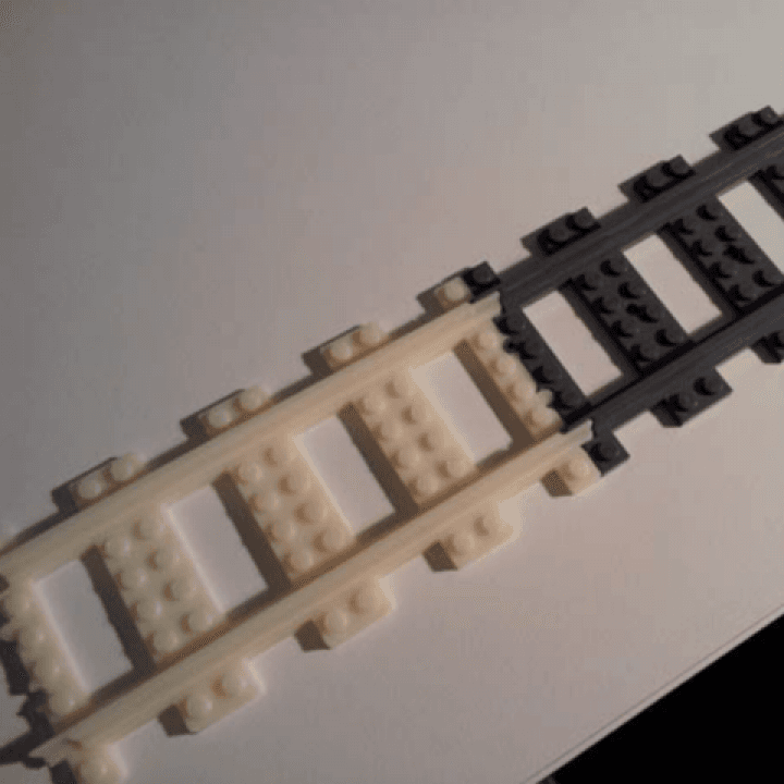Lego Train tracks 3d model