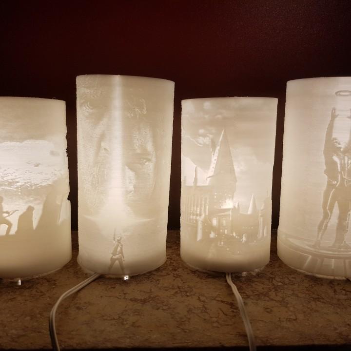Lord of the rings lithophane lamp 3d model