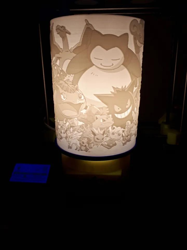 Pokemon lithophane lamp 3d model
