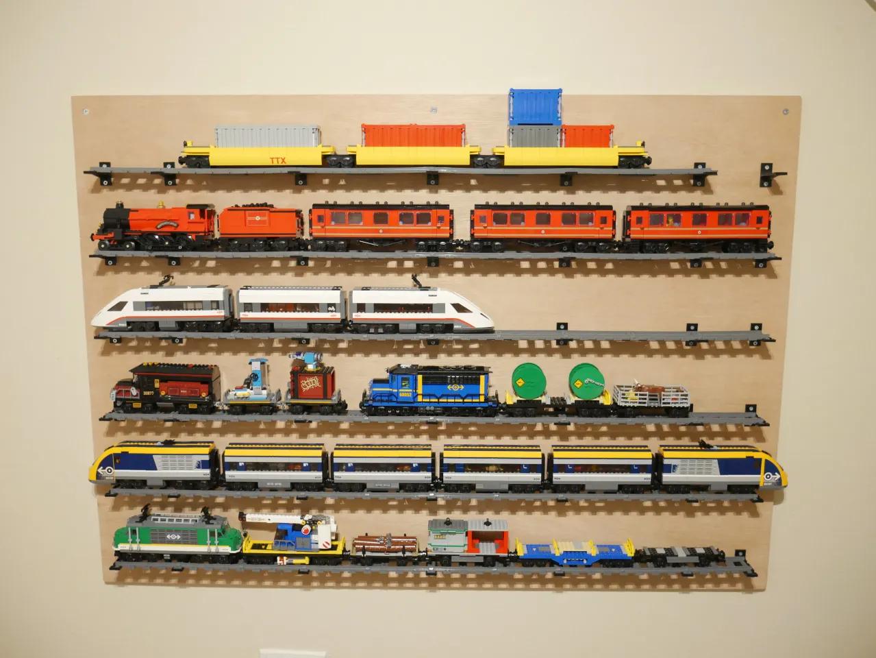 LEGO Train Track Wall Mount 3d model