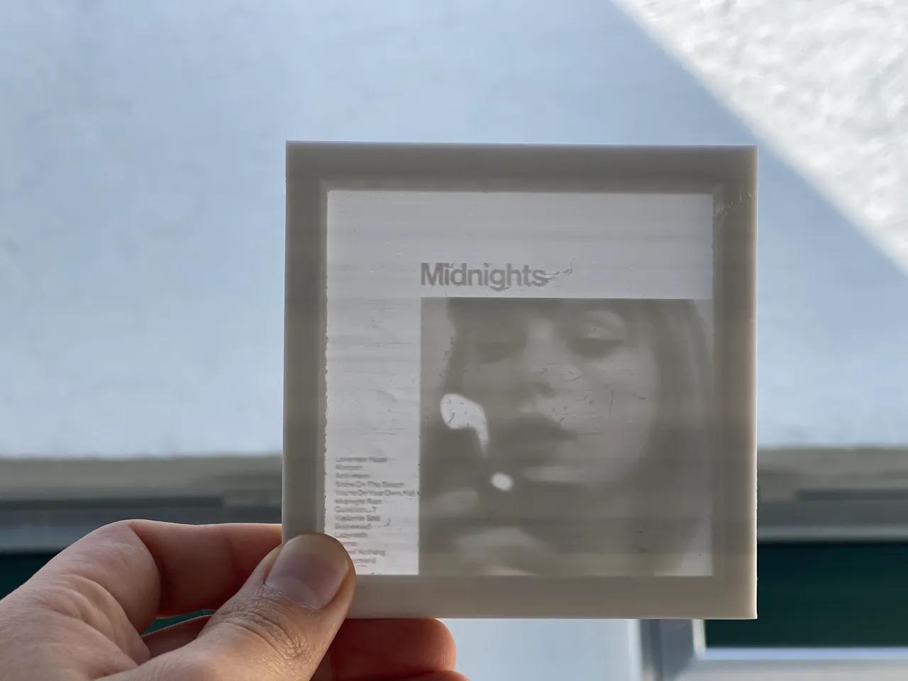 Midnights (by Taylor Swift) Lithophane 3d model