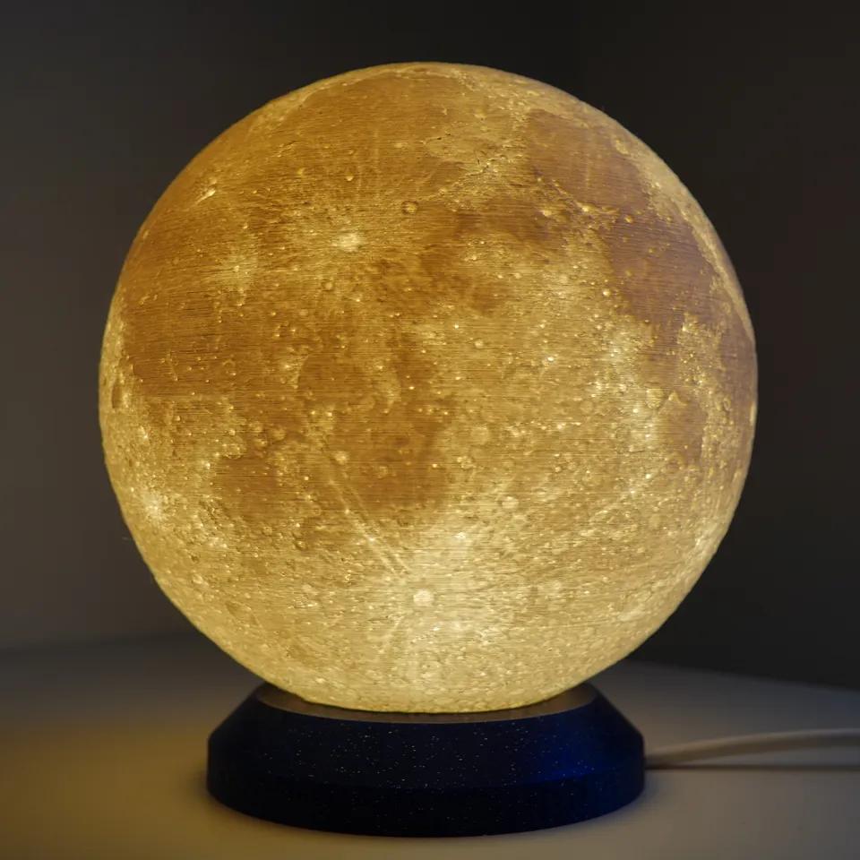 150mm Moon Lithophane Table lamp 3d model