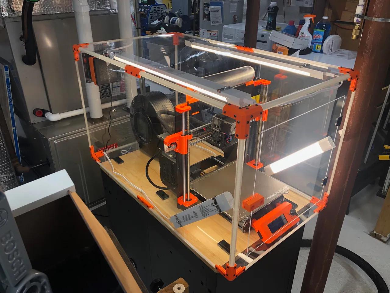 Custom 3D Printer Enclosure System 3d model
