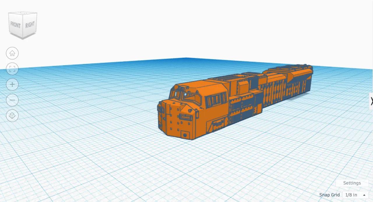 Ho scale Realistic Cargo Train 3d model
