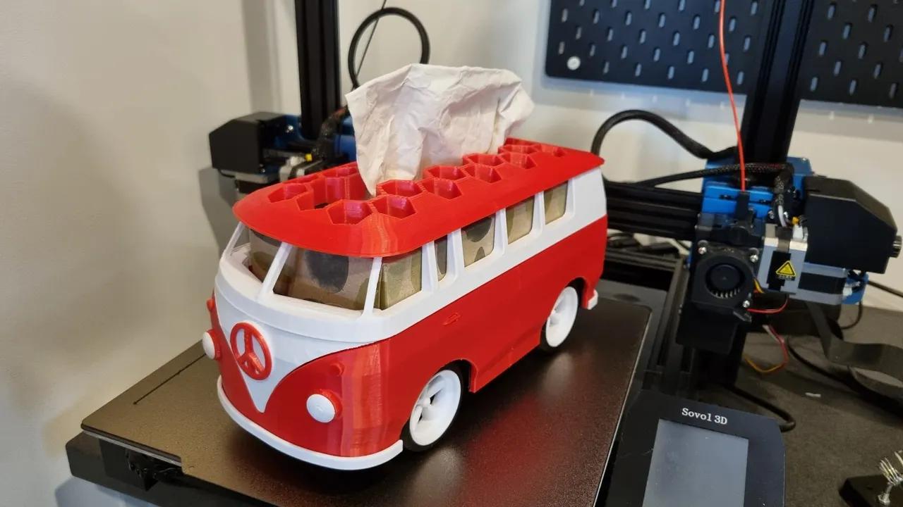 VW Bus Bulli Tissue Box 3d model