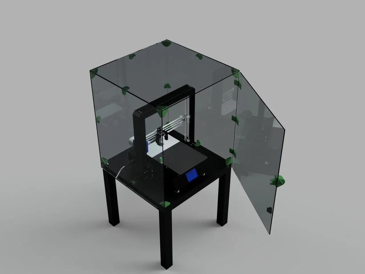 box jellyfish 3D Printer enclosure IKEA LACK table 3d model
