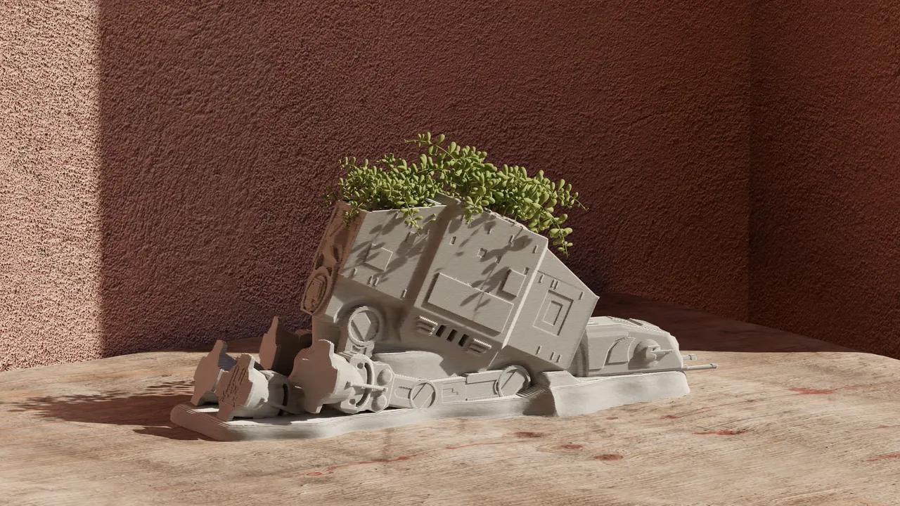 AT-AT - Star Wars Pot Plant 3d model