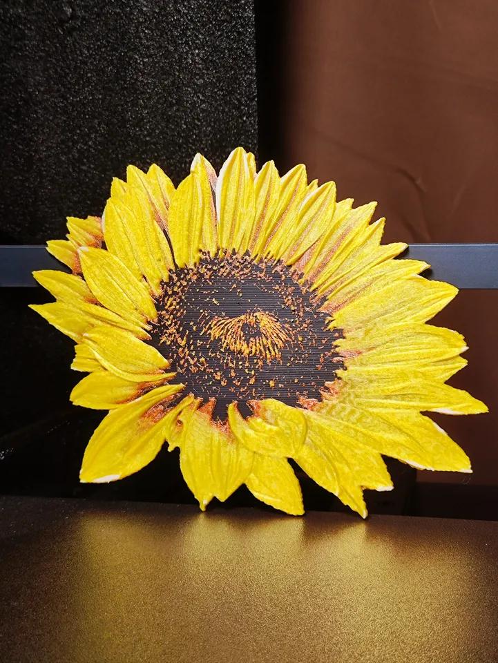 Sunflower using Hueforge 3d model