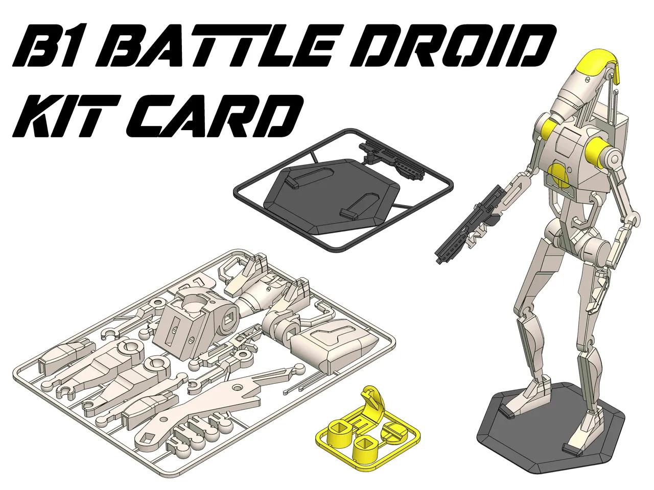 Star Wars B1 Battle Droid 2.0 Kit Card 3d model