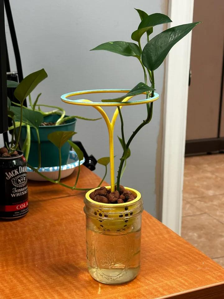 Mason Jar Net Pot with Stand 3d model