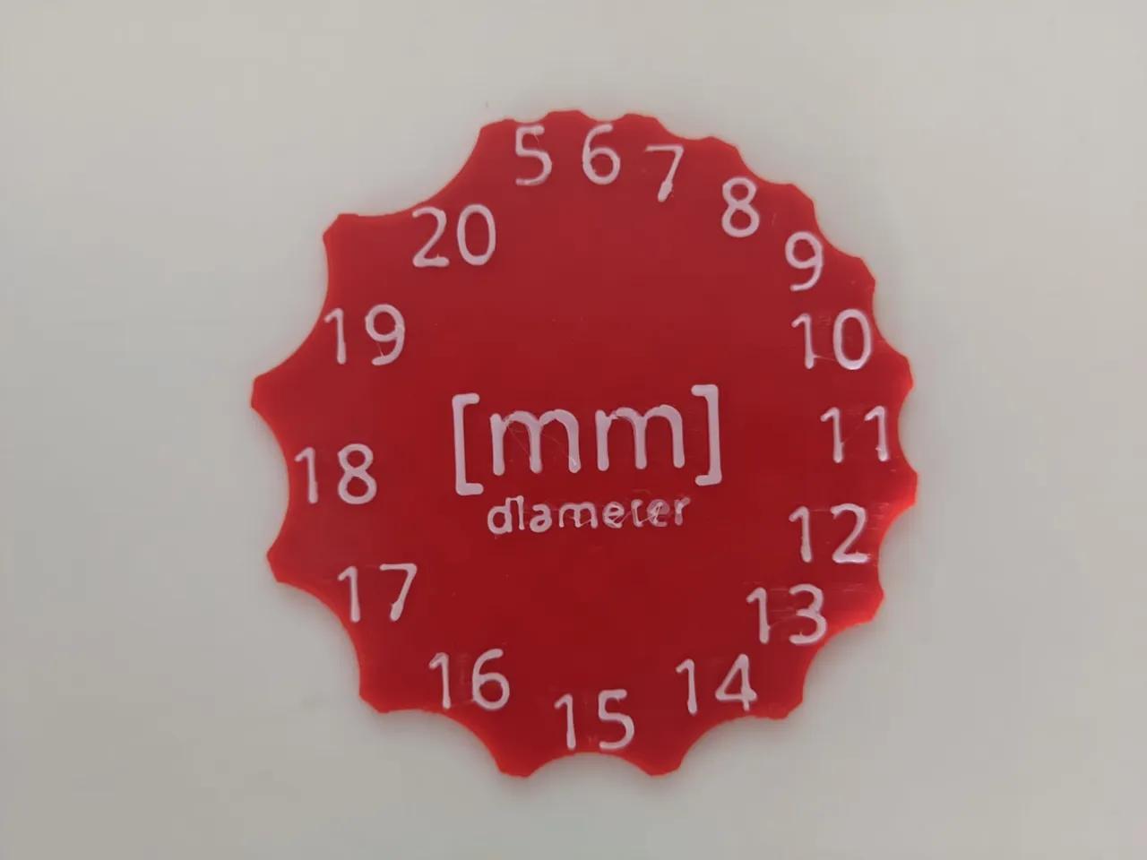 Quarter Fillet/Corner Diameter Circular Measuring Tool 3d model