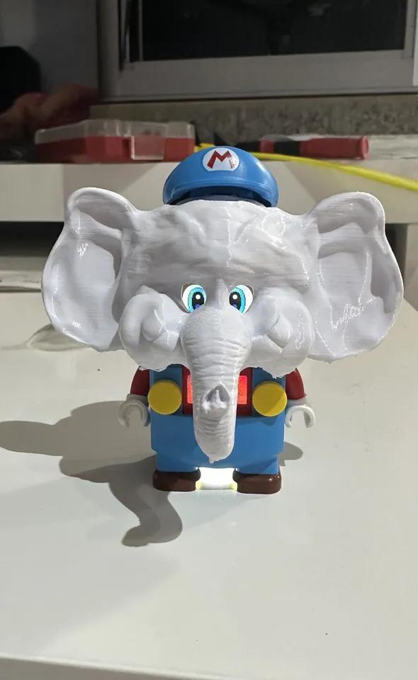 Super Mario Bros Wonder - Elephant Mask for Lego Mario 3d model