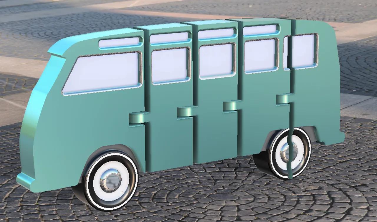 VW Bus Flexi 3d model