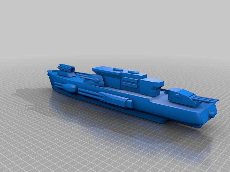no Support Battleship remix 3d model