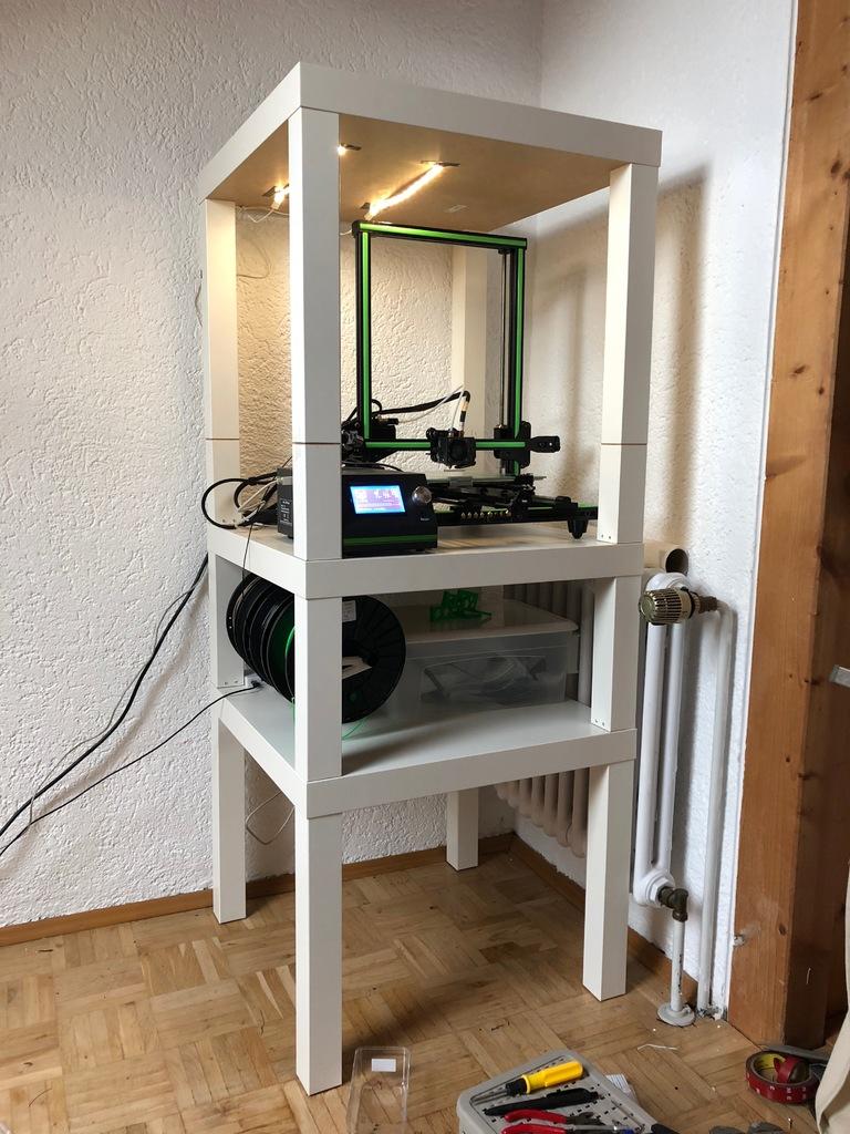 invisible IKEA LACK connection - Printer enclosure 3d model