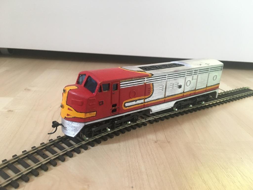 Santa Fe - Super Chief - F-series, A unit scale model train in HO (1:87) 3d model