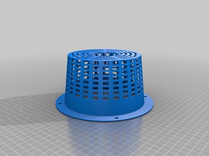 Hydroponic growing media mesh net 6" pot DWC 3d model