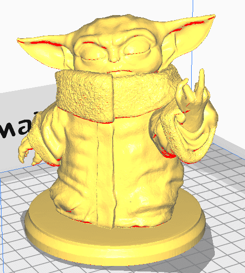 Baby Yoda Middle Finger 3d model