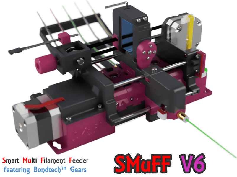 SMuFF V6 -  Smart Multi Filament Feeder with Bondtech Gears 3d model