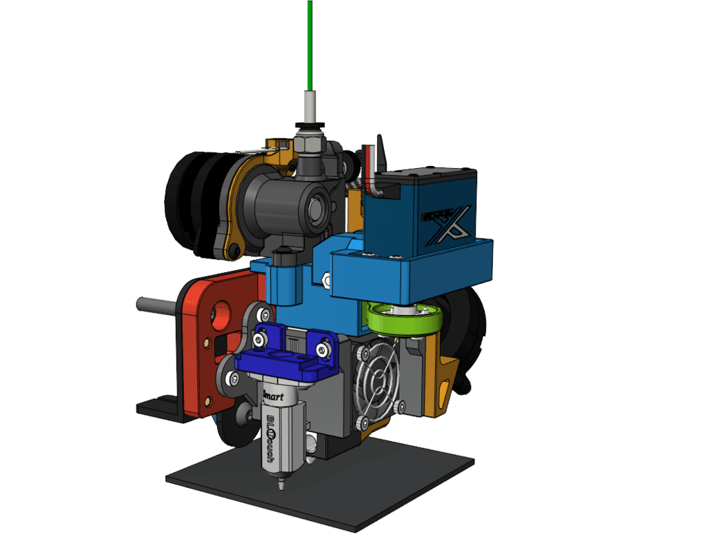 SMuFF - DDE (Orbiter) mount with integrated Filament-Cutter for Ender-3 3d model