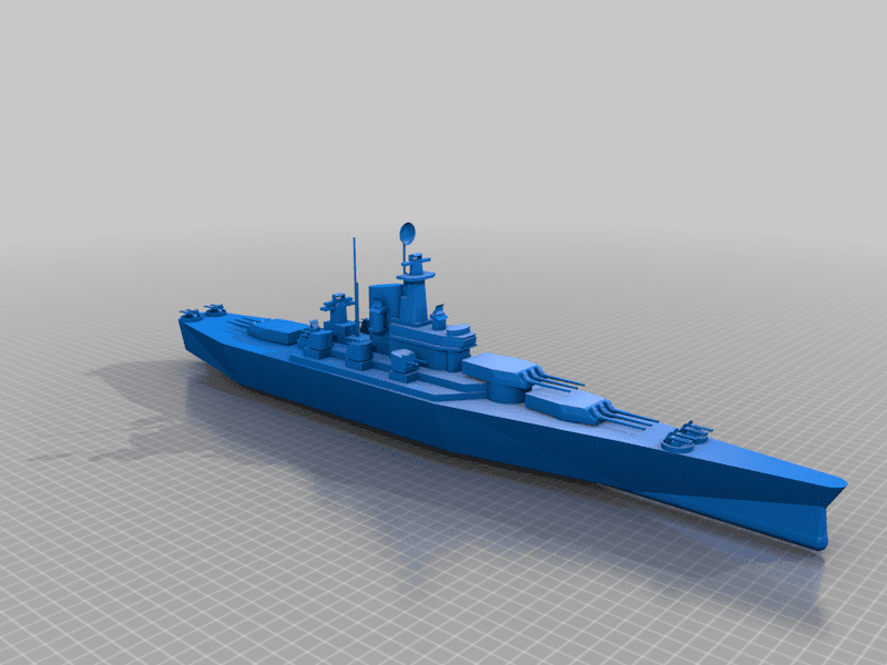 	1939-1946 battleship V1 3d model