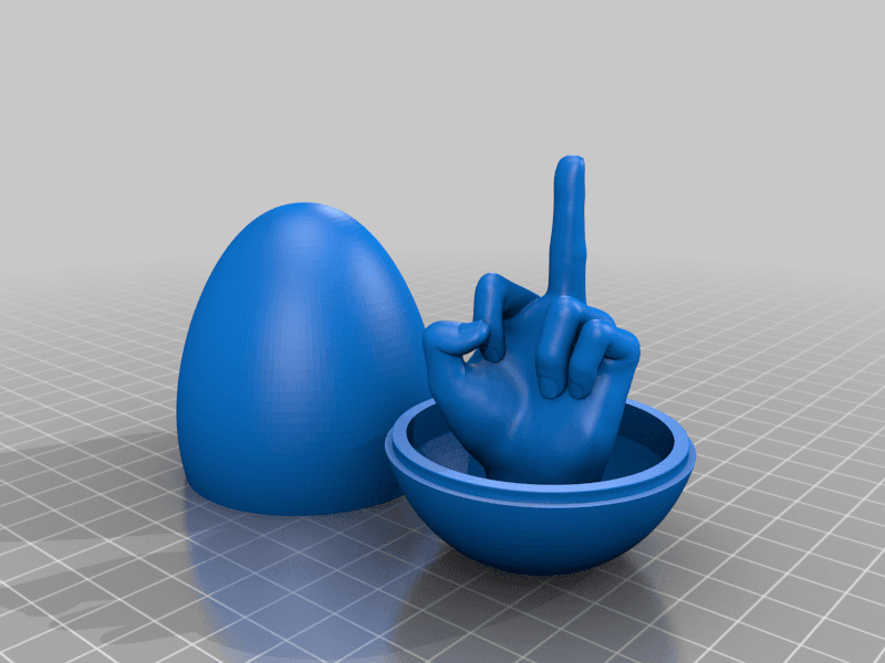 Middle Finger Easter Egg 3d model