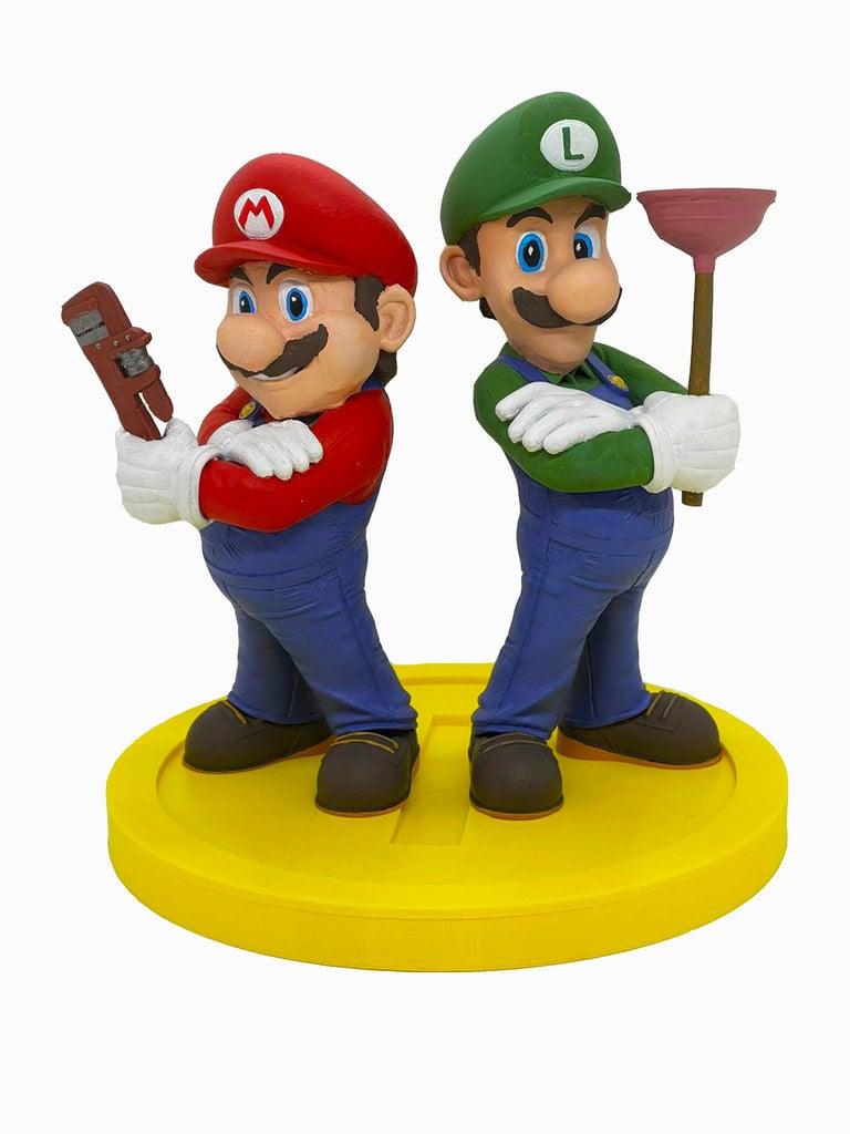 Super Mario Bros Coin Base for Wicked Video Game Mario and Luigi Sculpture 3d model