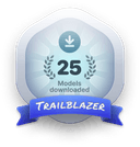 25 Models downloaded badge