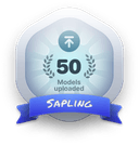50 Models Uploaded badge