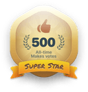 500 All-time make votes badge
