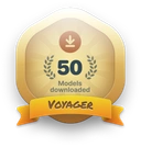 50 Models downloaded badge
