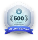 500 All-time downloads badge