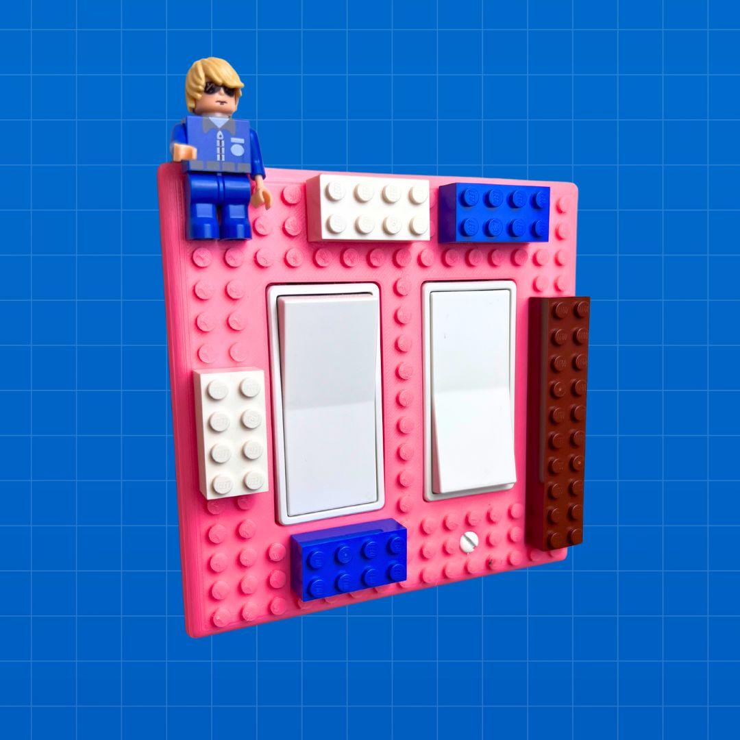 Lego Light Switch Cover 3d model