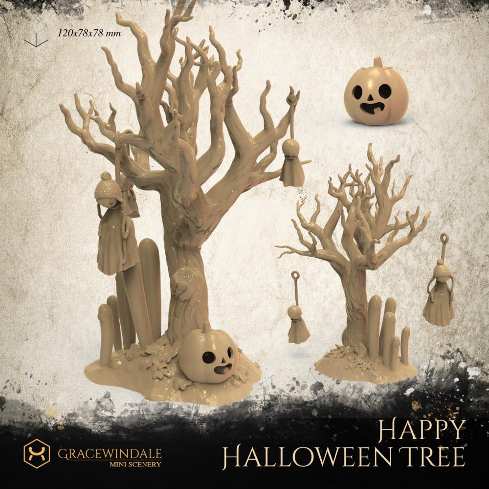 Happy Halloween Tree 3d model