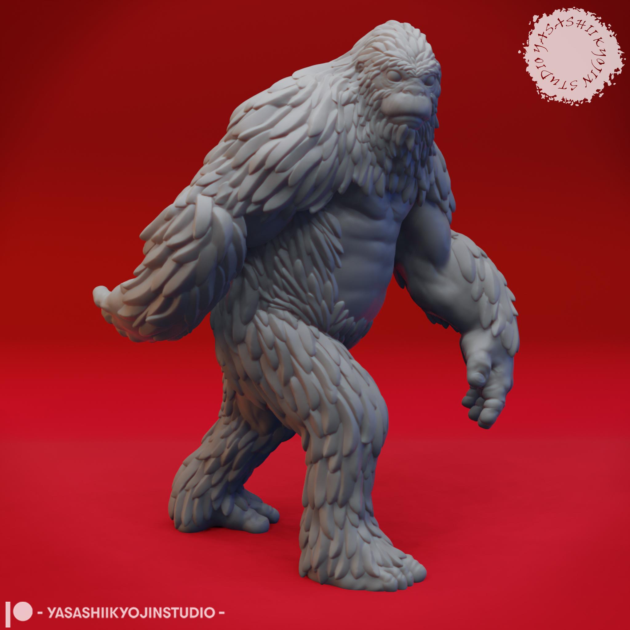 Sasquatch - Tabletop Miniature (Pre-Supported) 3d model
