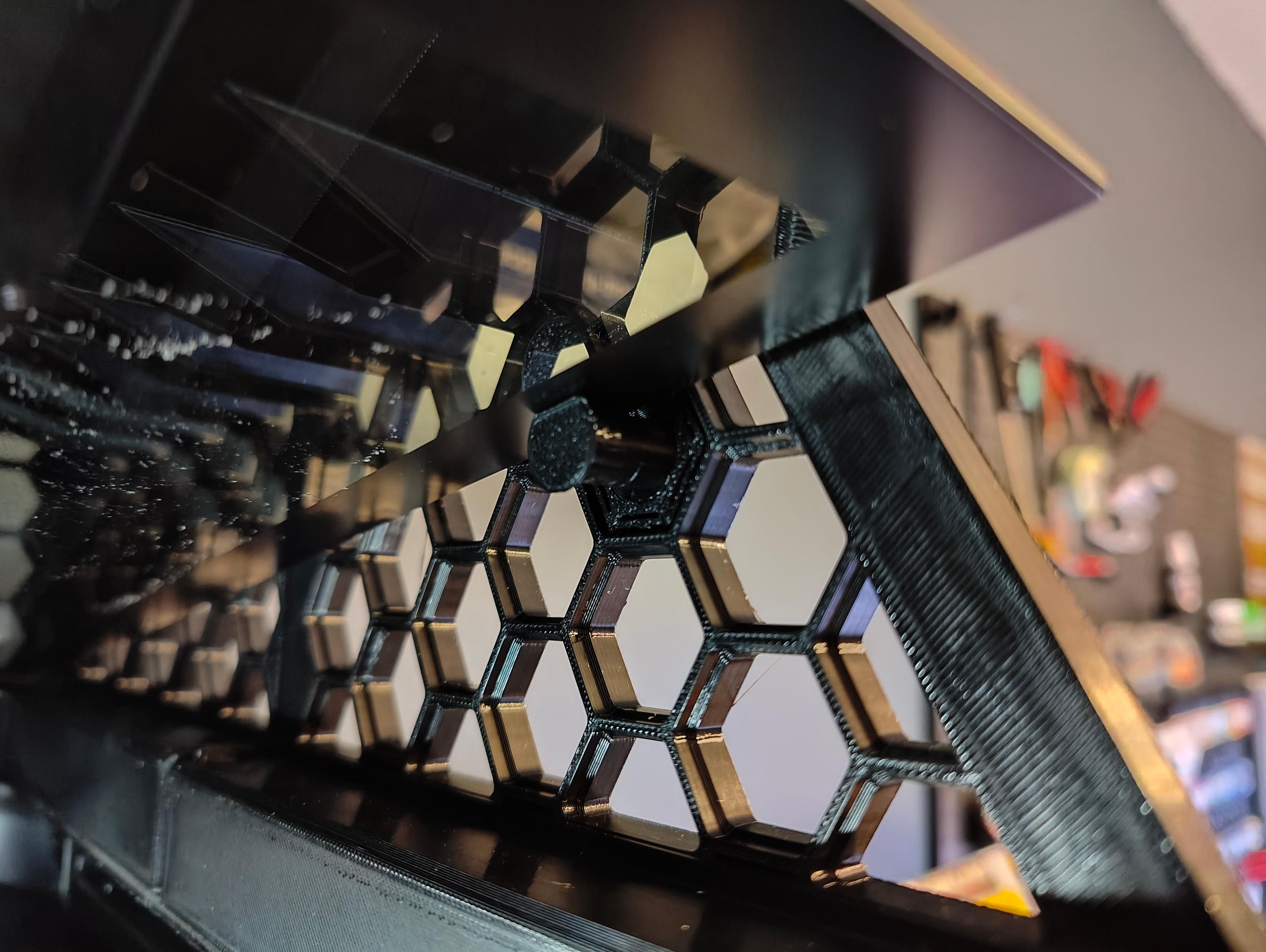 Bambu X1C Sliding Lid Holder for Honeycomb Storage Wall 3d model