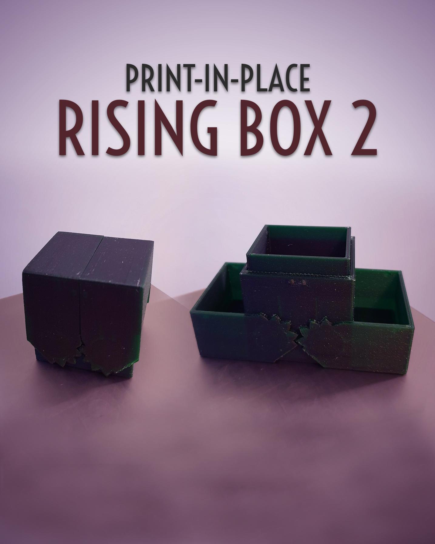 Print-in-Place Geared Rising Box 3d model