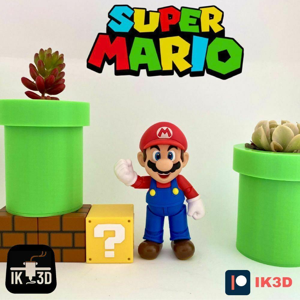 Super Mario Bros Pipe Planter / Pen Holder No Supports 3d model