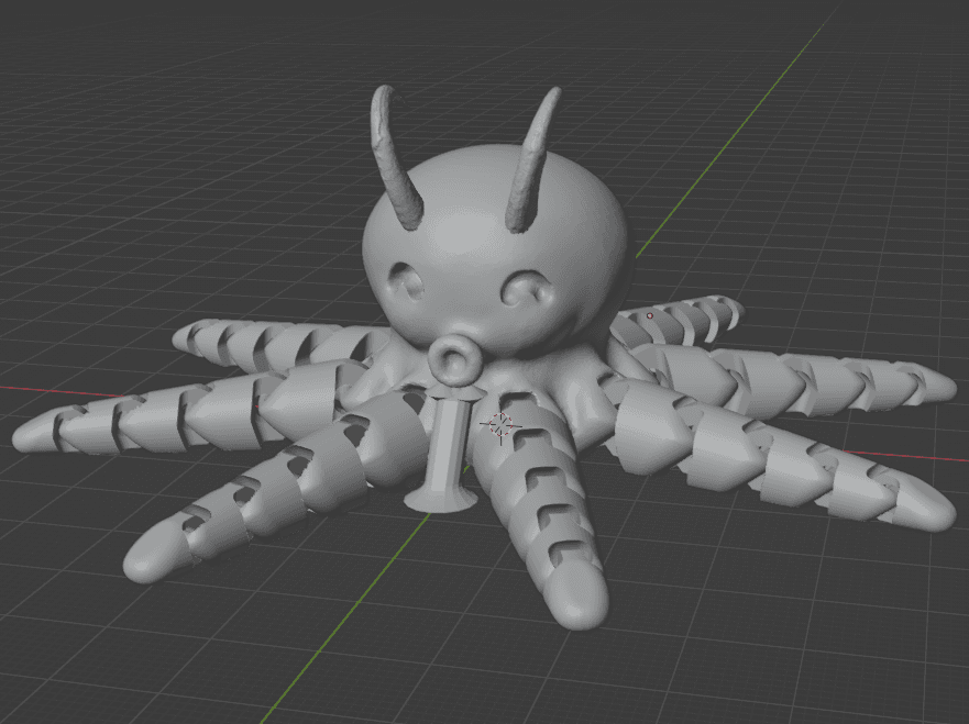 Articulated octo devil 3d model