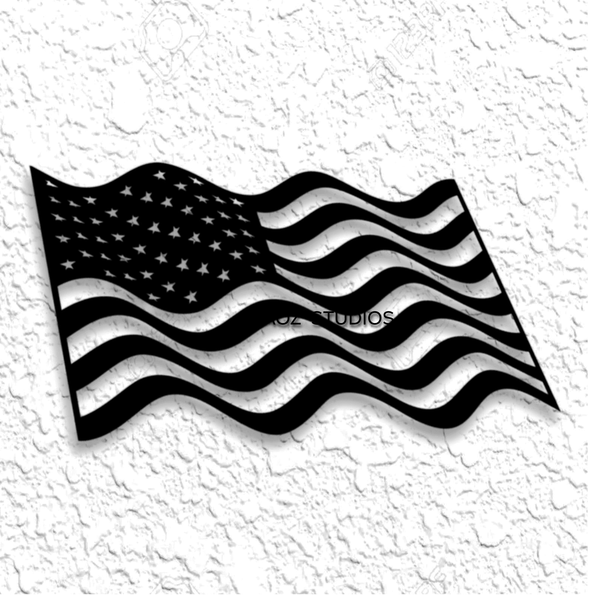 USA FLAG wall art American Flag wall decor 2d America decoration 3d model