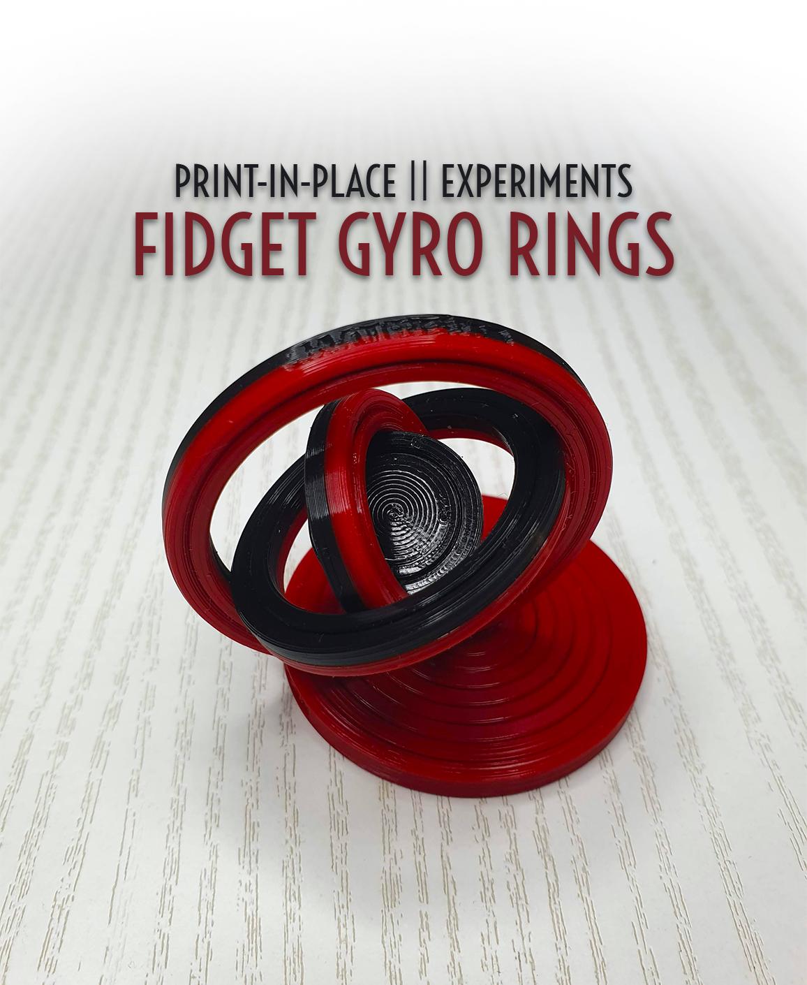 Fidget Print-in-Place Gyro Rings || Experiments 3d model